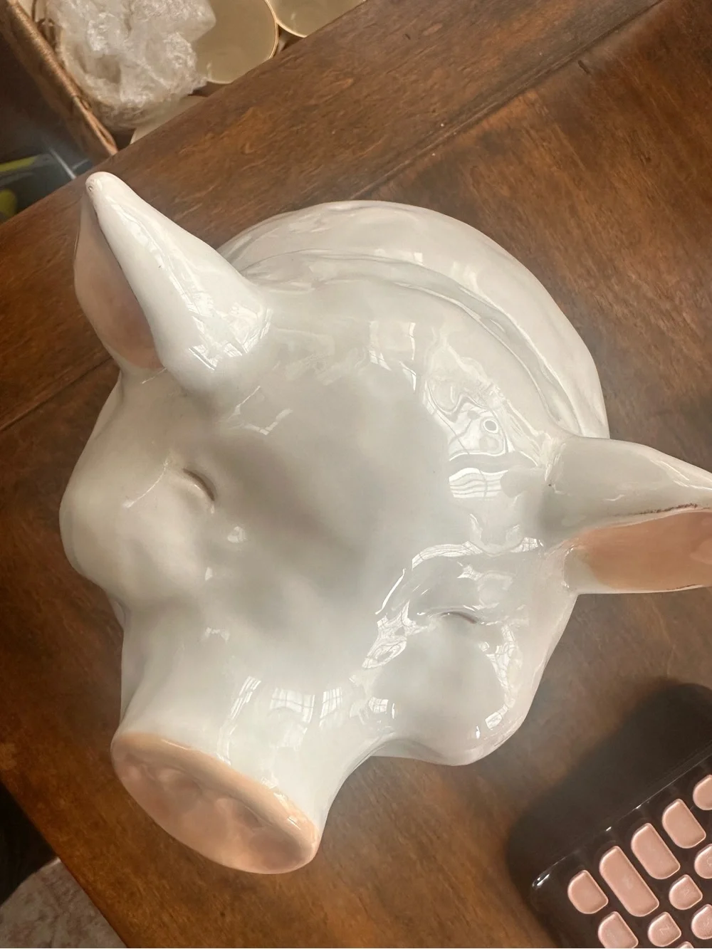 Pier 1 Imports 2000s Smiling Piggie Cookie Jar - Picture 3 of 4